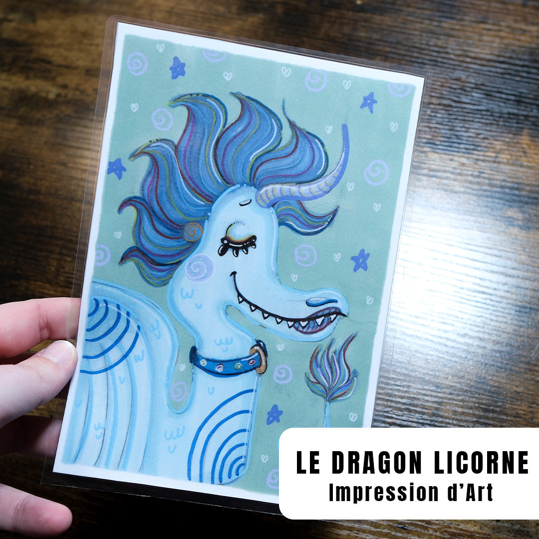 Dragon en folie - Impression d'art Limitée