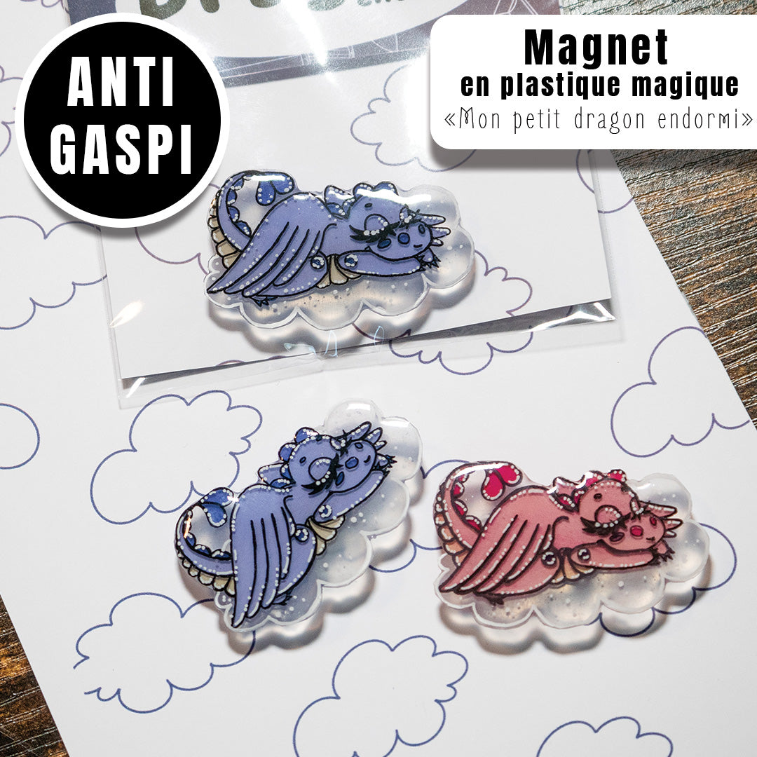 Anti Gaspi Magnette - "mon petit dragon endormi"