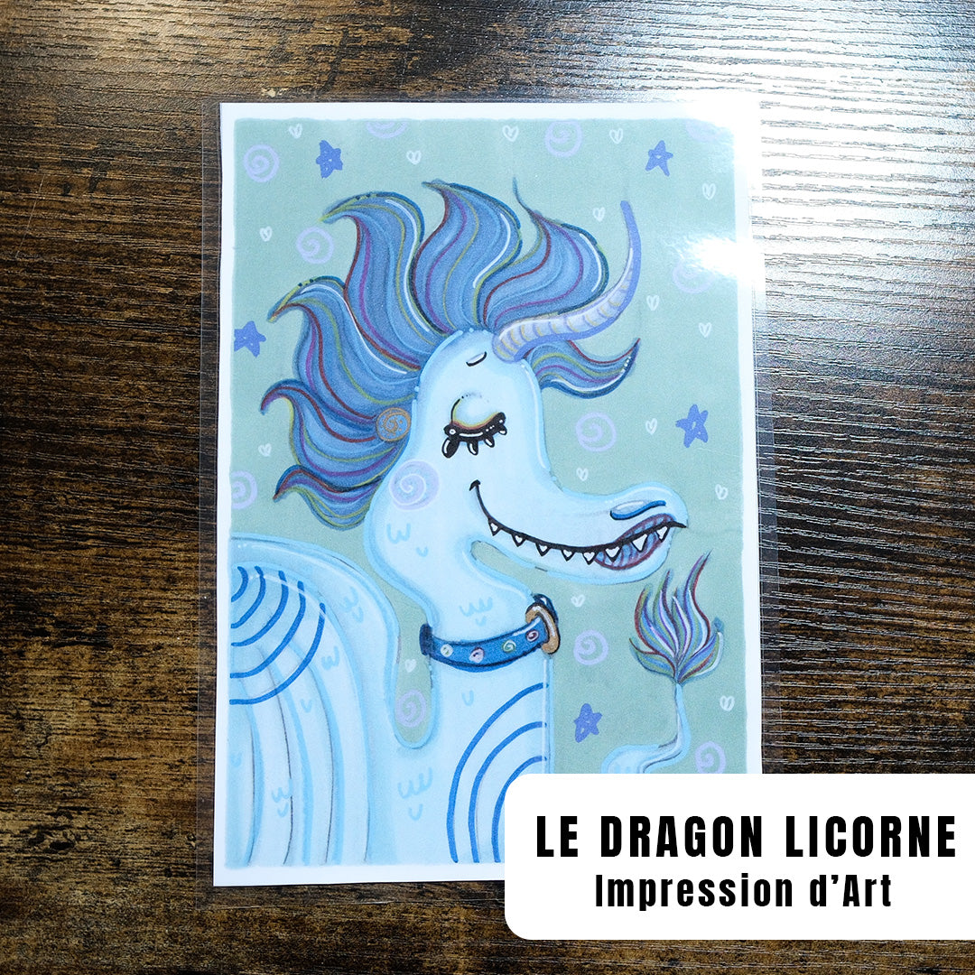 Dragon en folie - Impression d'art Limitée
