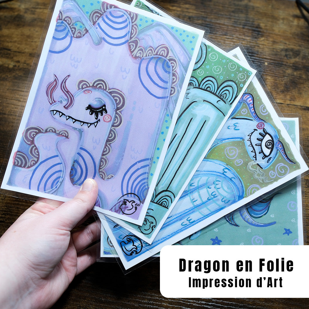 Dragon en folie - Impression d'art Limitée