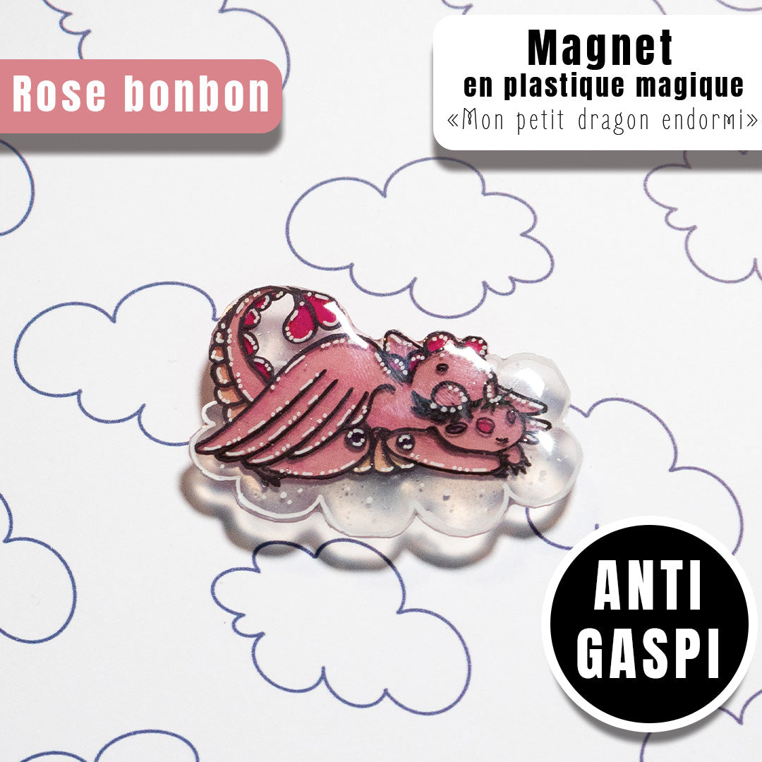Anti Gaspi Magnette - "mon petit dragon endormi"
