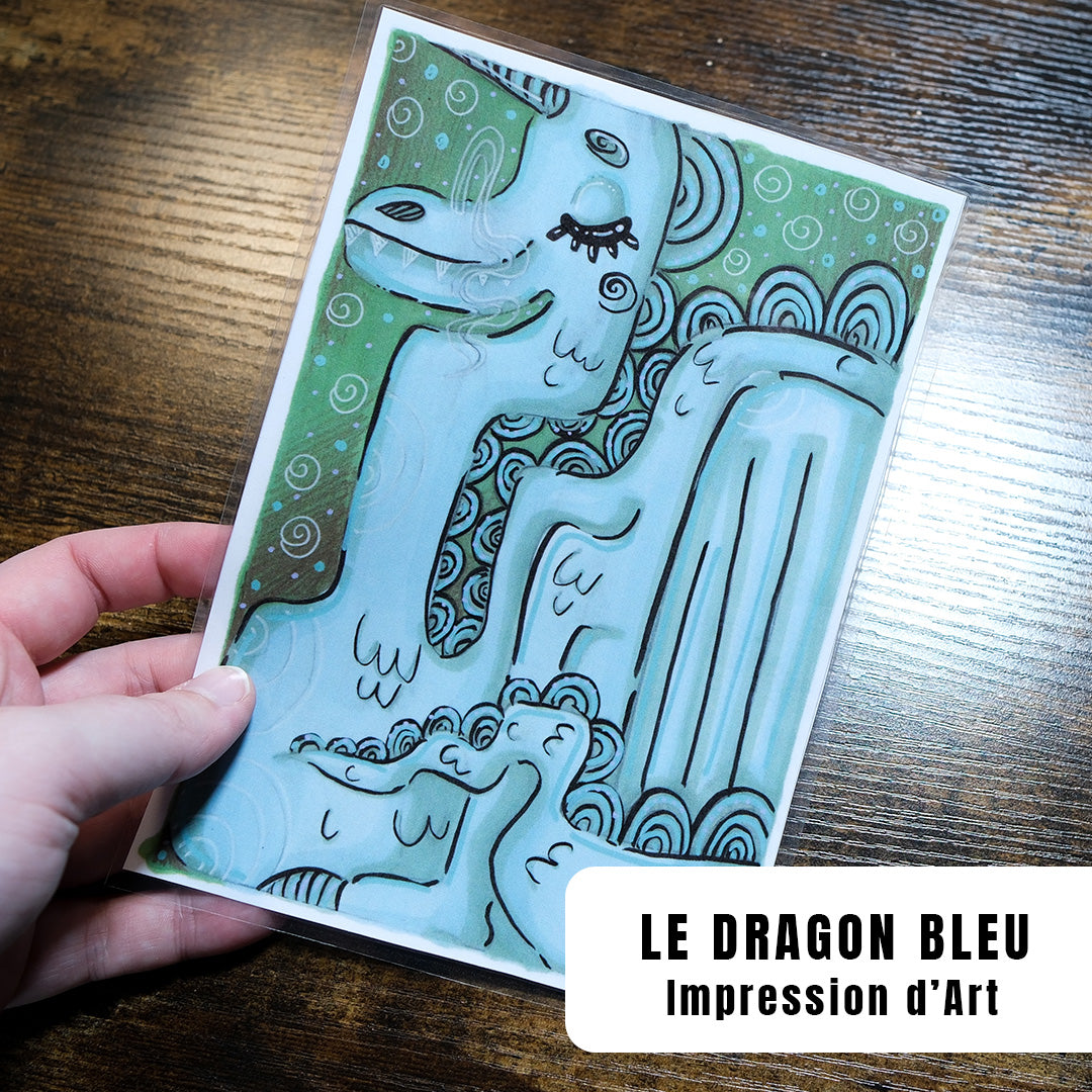 Dragon en folie - Impression d'art Limitée
