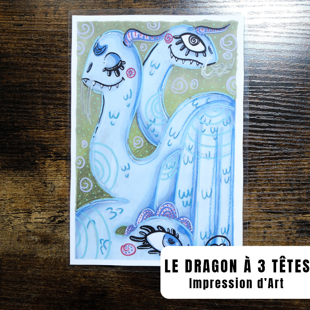 Dragon en folie - Impression d'art Limitée