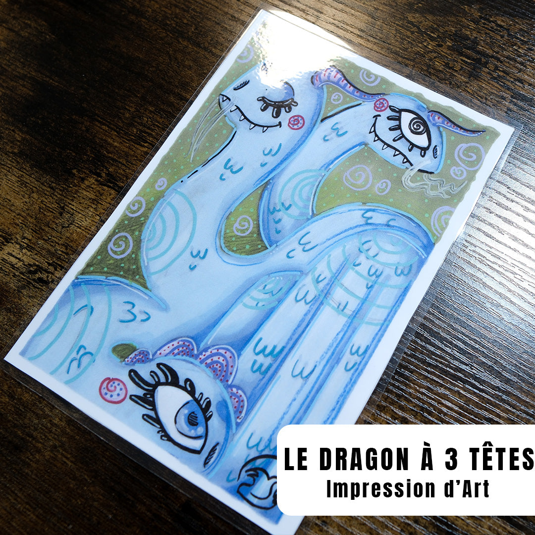 Dragon en folie - Impression d'art Limitée