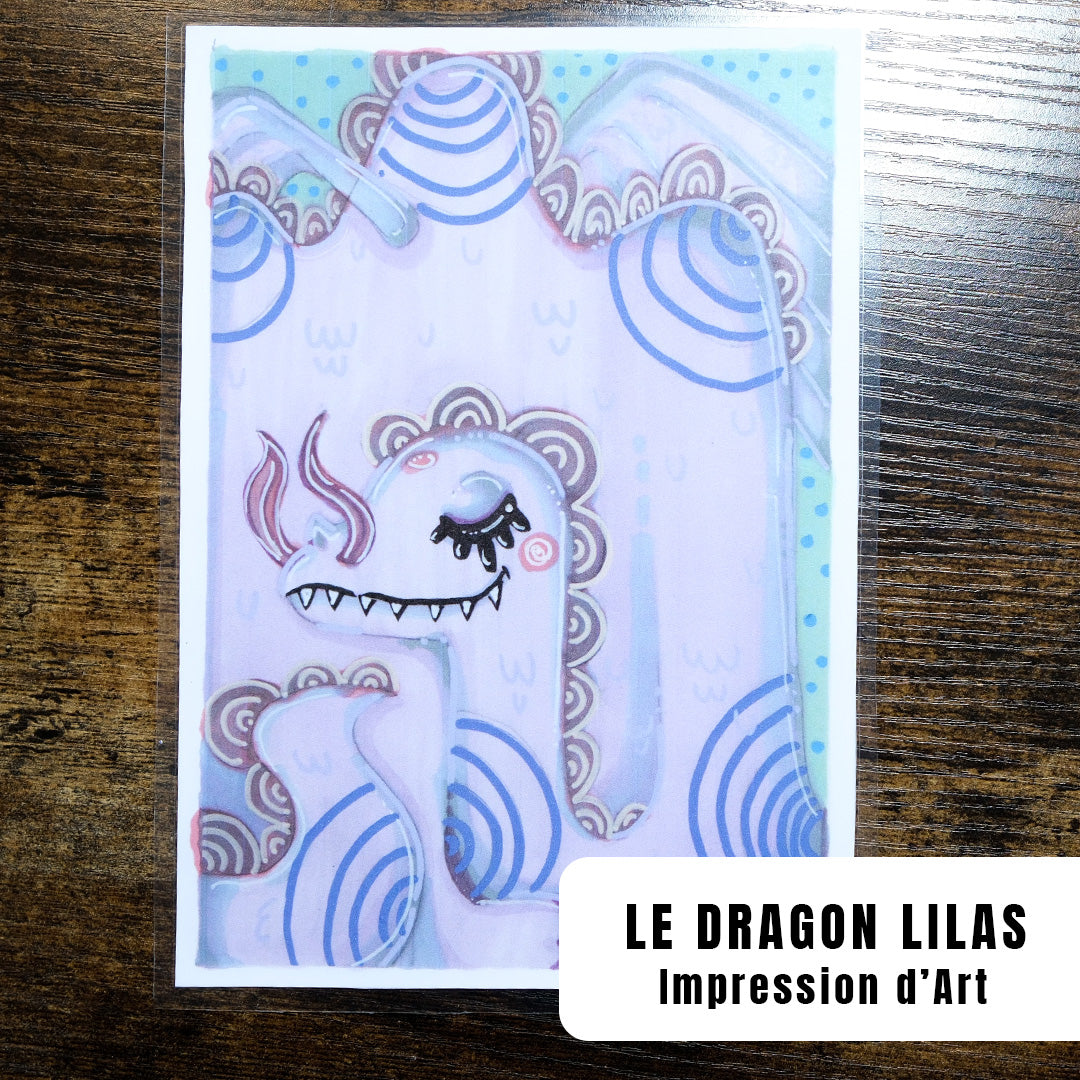 Dragon en folie - Impression d'art Limitée