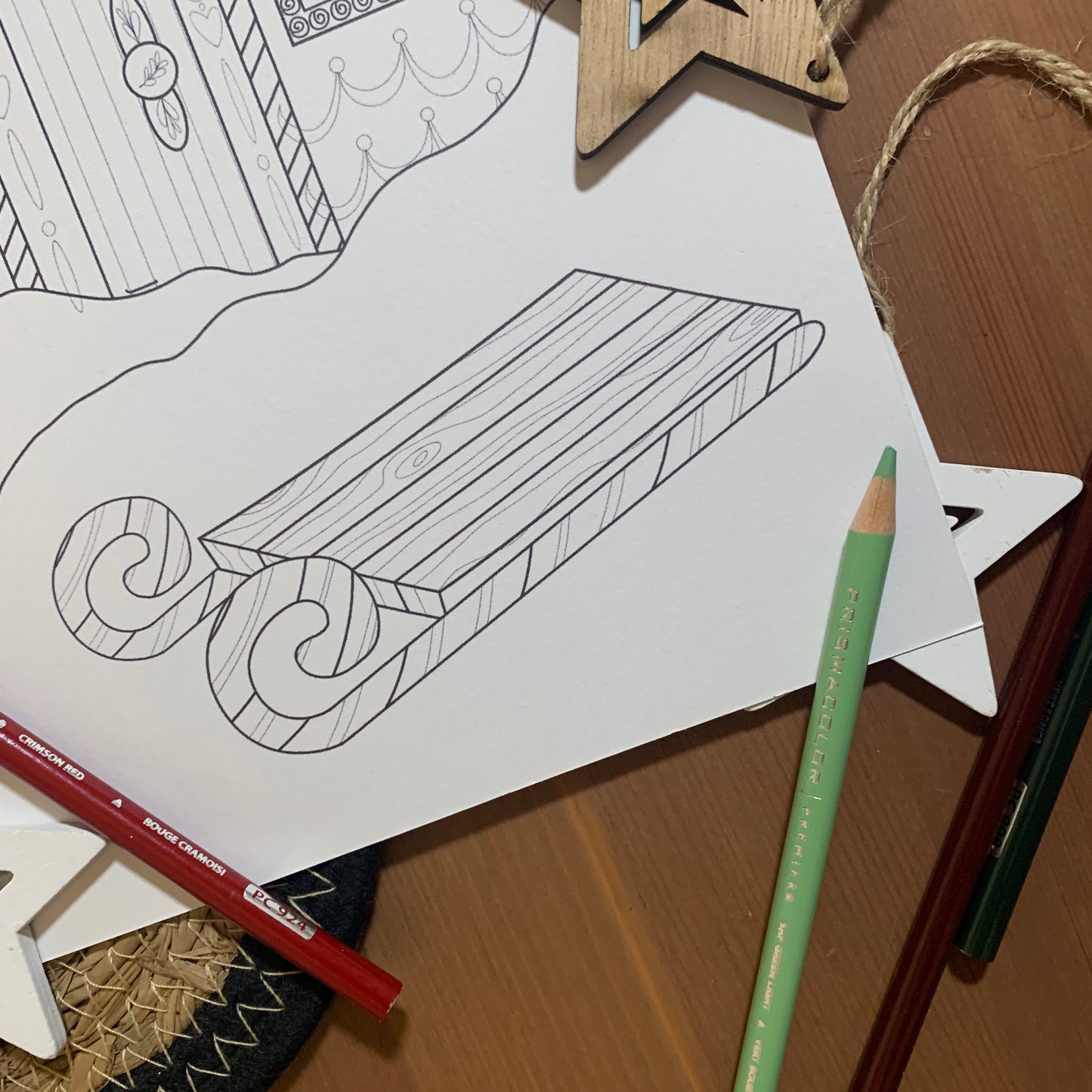 Illustration à colorier - Maison en pain d'épice