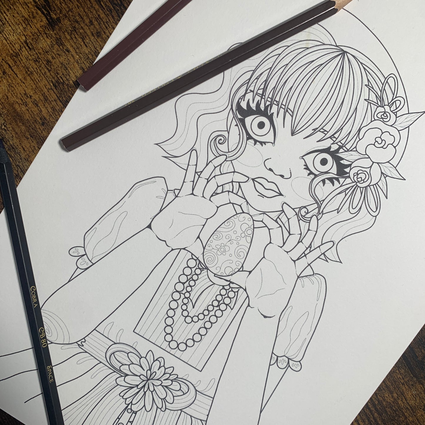 Illustration à colorier - Portrait de Pâques