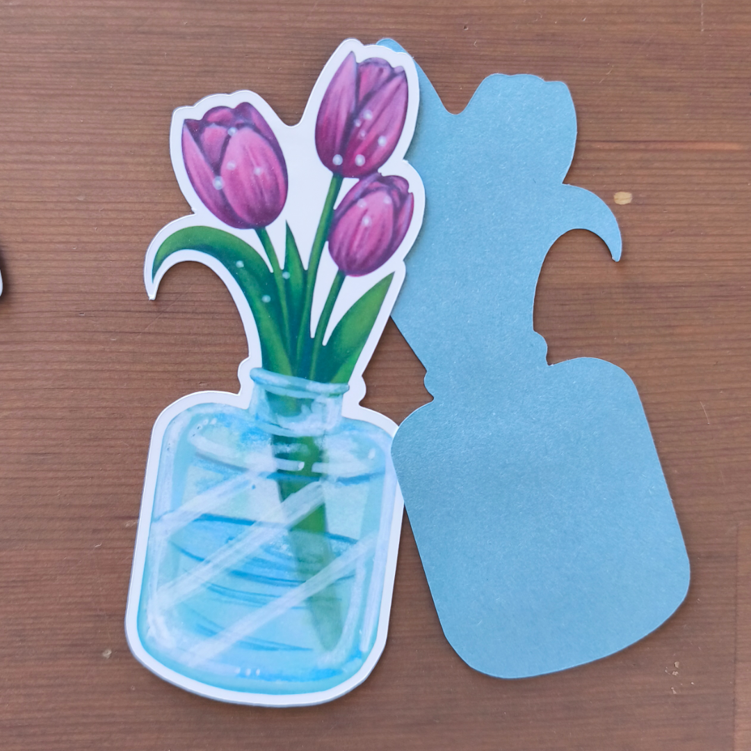 Marque-page Tulipe - Illustration Florale Artisanale