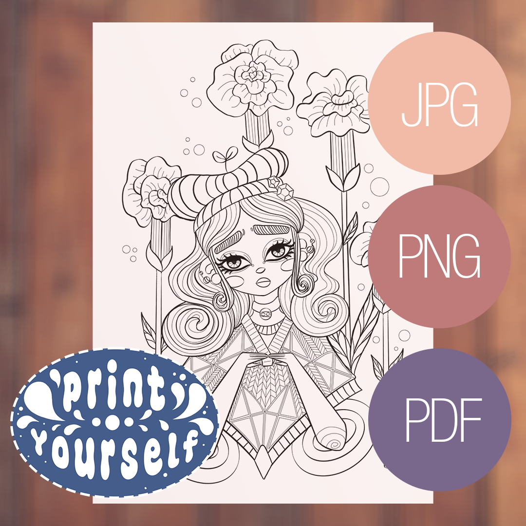 Set de 4 Coloriages - Portraits Encadrés