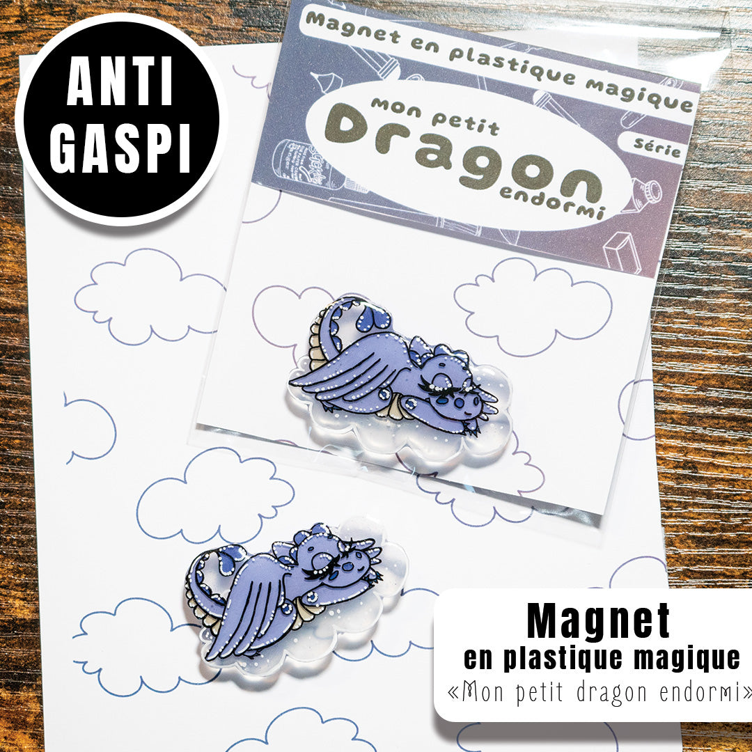 Anti Gaspi Magnette - "mon petit dragon endormi"