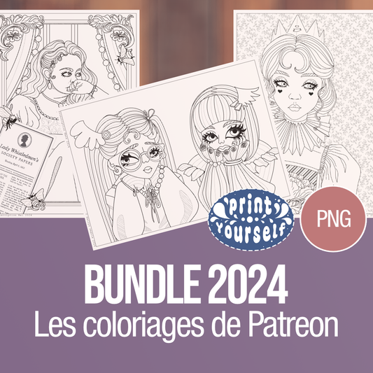 Pack Intégral 2024 : 8 Coloriages Numériques (Archives Patreon)
