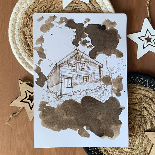 Cottage authentique - Encre sur papier