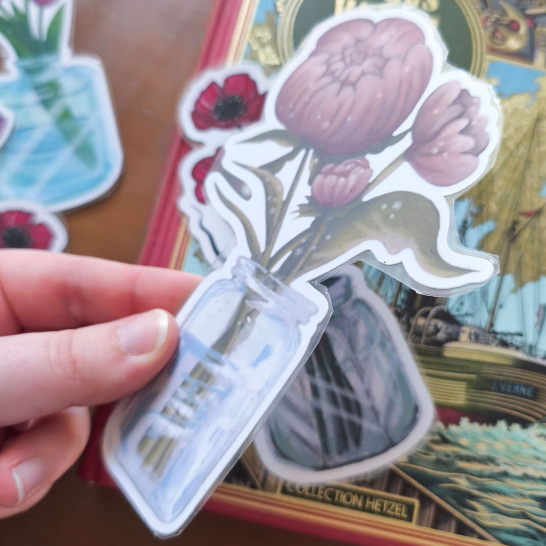 Marque-page Camélia - Illustration Florale Artisanale