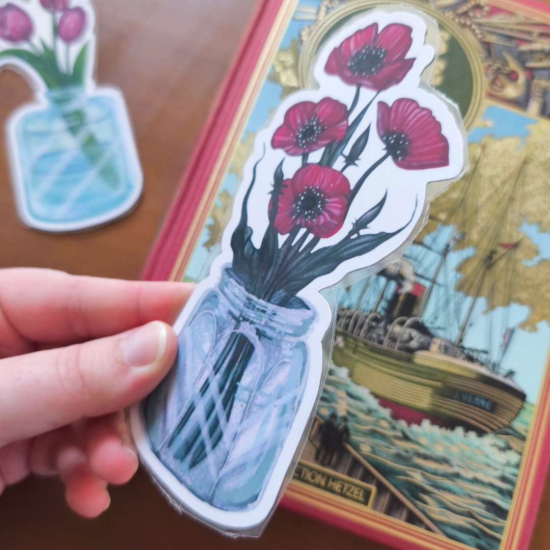 Marque-page Coquelicot - Illustration Florale Artisanale