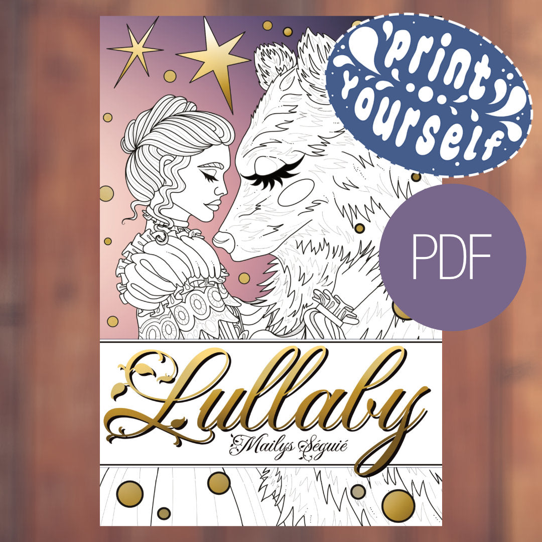 Lullaby — Coloriage adulte PDF A4 à imprimer (40 pages)