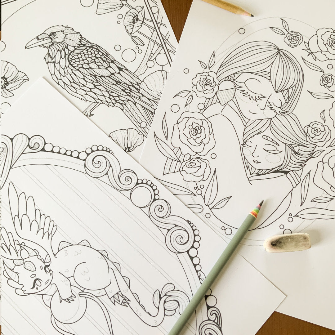 Lullaby — Coloriage adulte PDF A4 à imprimer (40 pages)