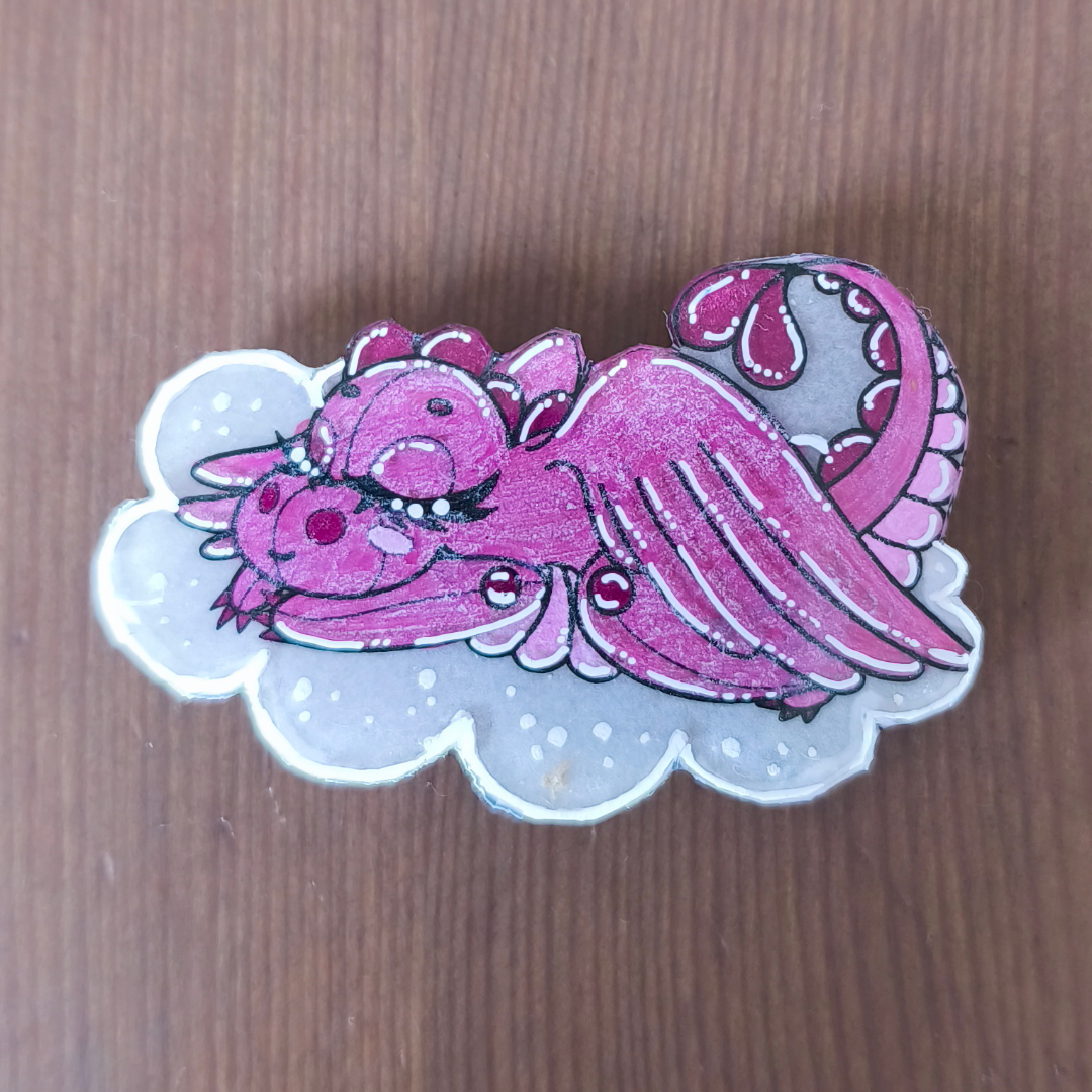 Magnet en Plastique Magique "Mon petit dragon endormi"