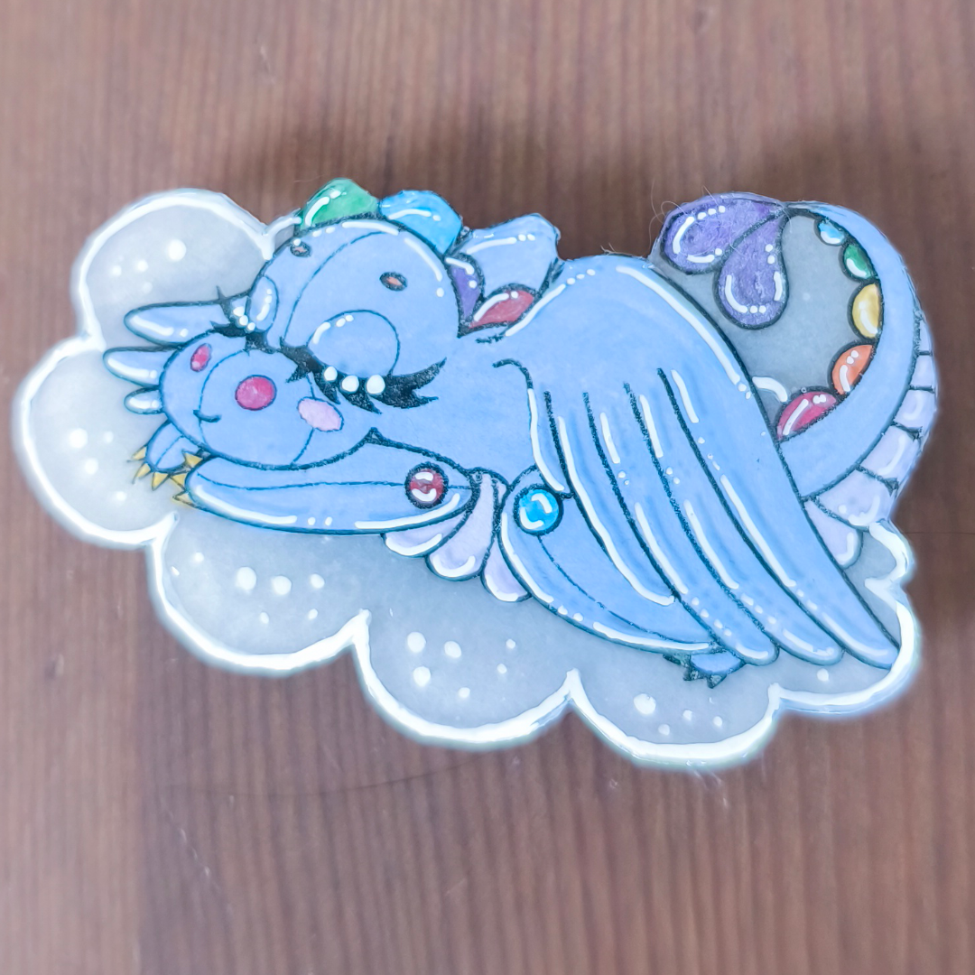 Magnet en Plastique Magique "Mon petit dragon endormi"