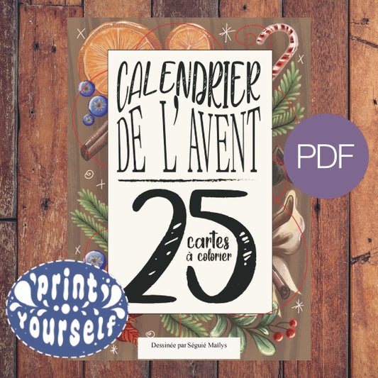 Calendrier de l’Avent à Colorier : 25 Jours de Magie à Imprimer chez soi (Version PDF)