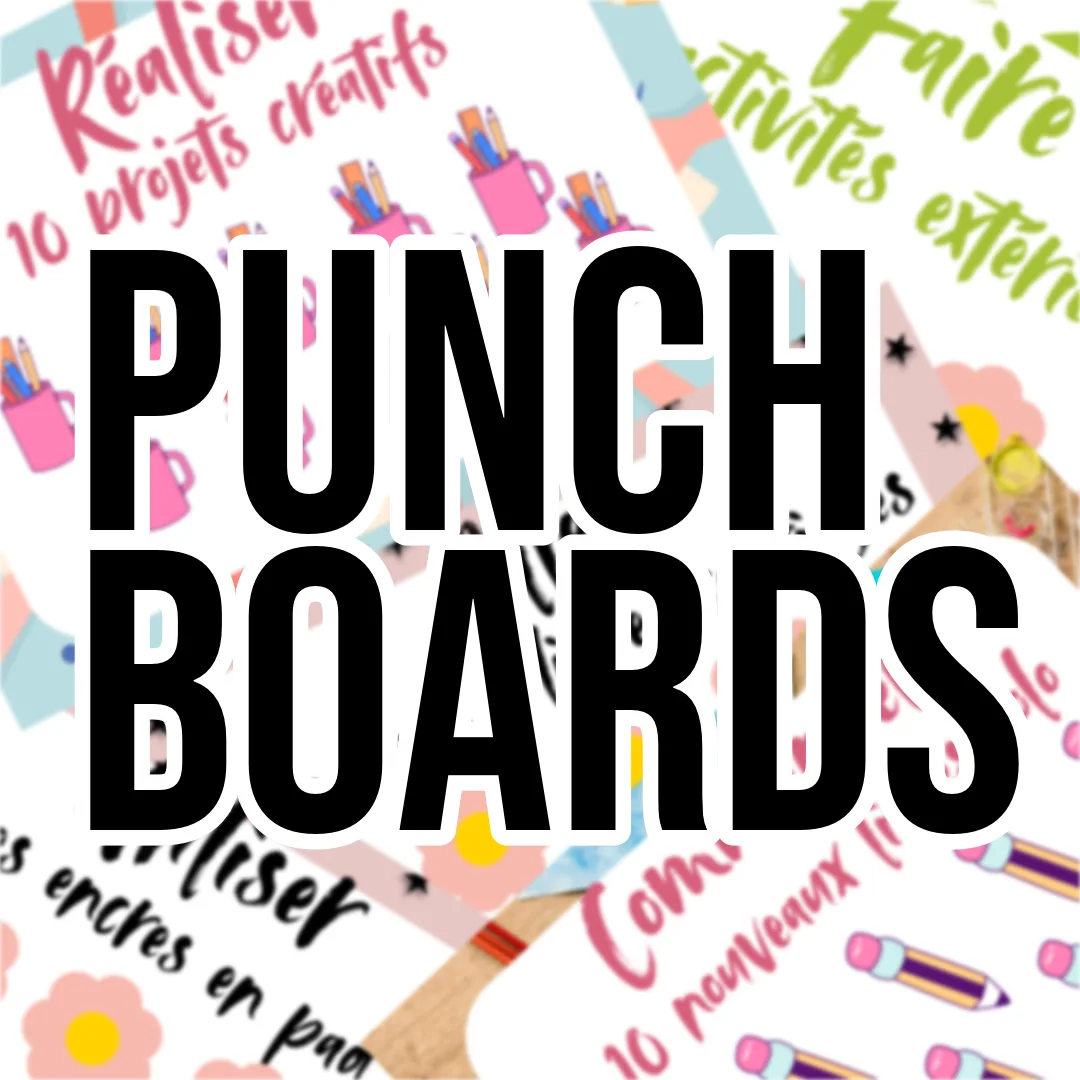 Ma nouvelle lubie : Organiser ma passion avec les Punch Boards (Fichiers offerts !)
